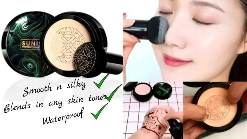 Waterproof CC Cream With Mushroom Head Makeup Brush✨✨✨